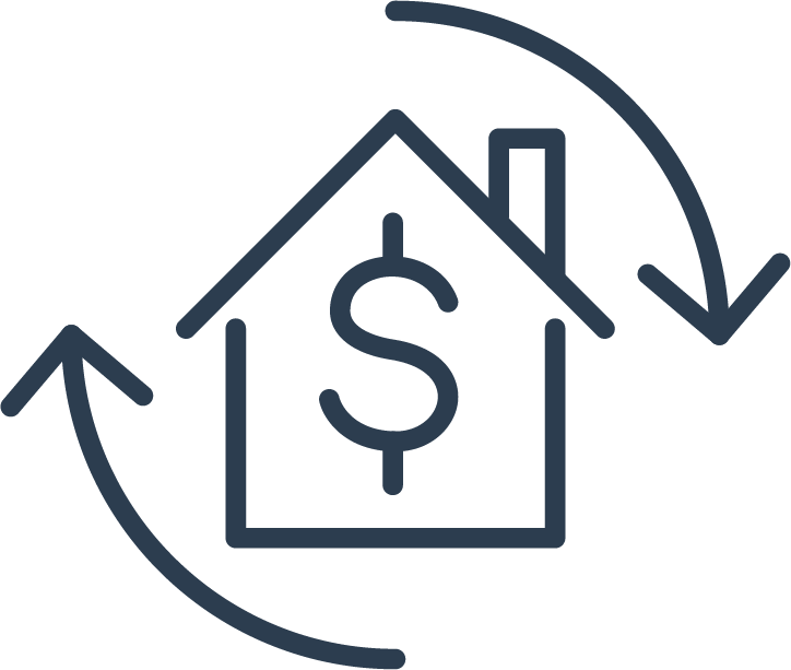 HOUSE WITH DOLLAR SIGN INSIDE ICON