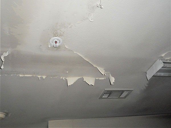 fire damage to ceiling