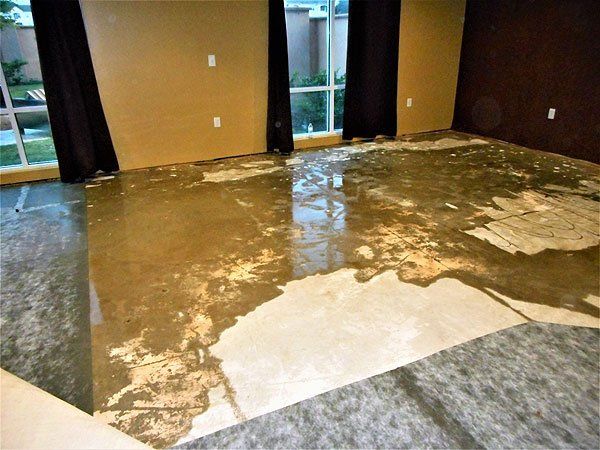 water damaged floor