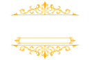 Gold ornamental frame with space for text.