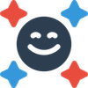 Smiling face icon with tools representing behavior intervention planning