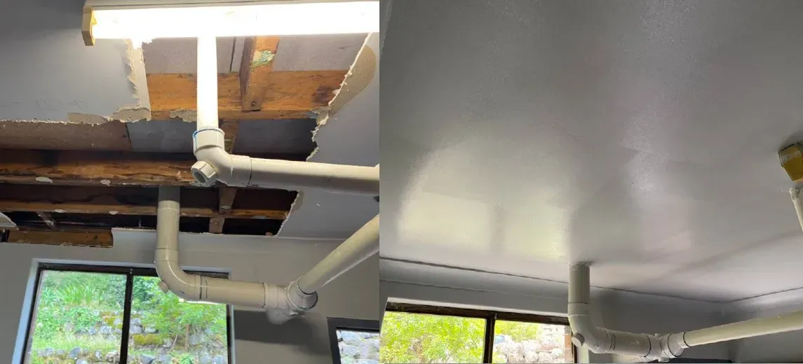 Before and After Ceiling Repair — Newcastle, NSW — Big Boys Newcastle