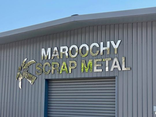 Maroochy Scrap Metal Signage on Shed