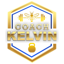 Logo: Gold and blue hexagon with 