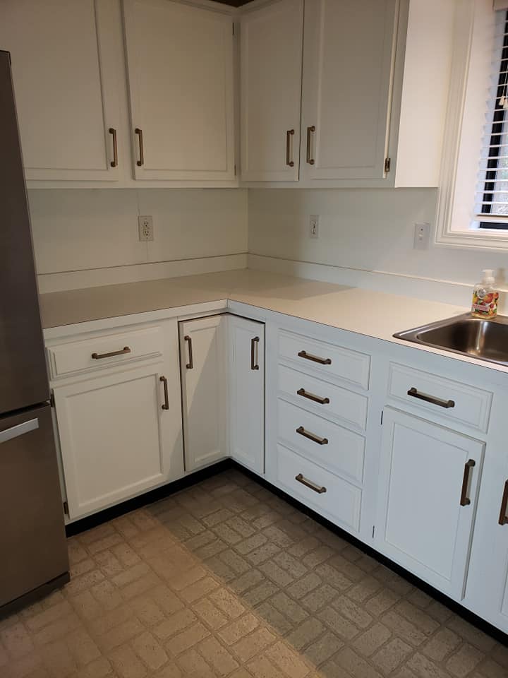 White Cabinet Refinishing After — Asheville, NC — Southern Elite Coatings