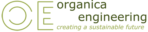 A logo for organica engineering creating a sustainable future
