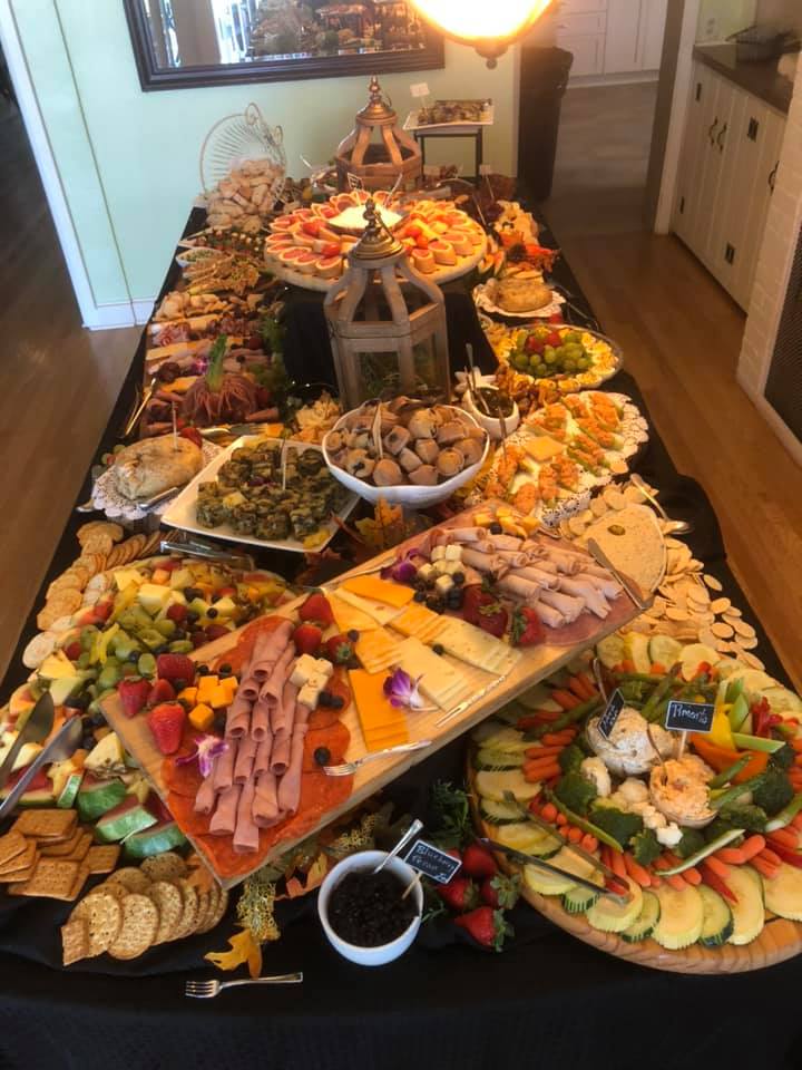 charcuterie grazing table