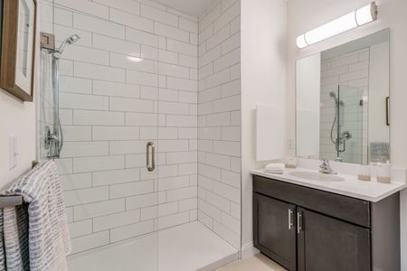 interior photo of a modern bathroom sink