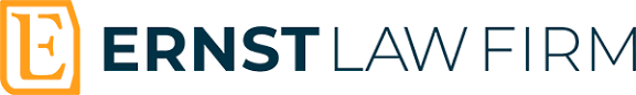 Ernst law firm logo on a white background