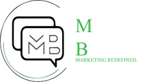 A logo for a company called mb b marketing redefined.