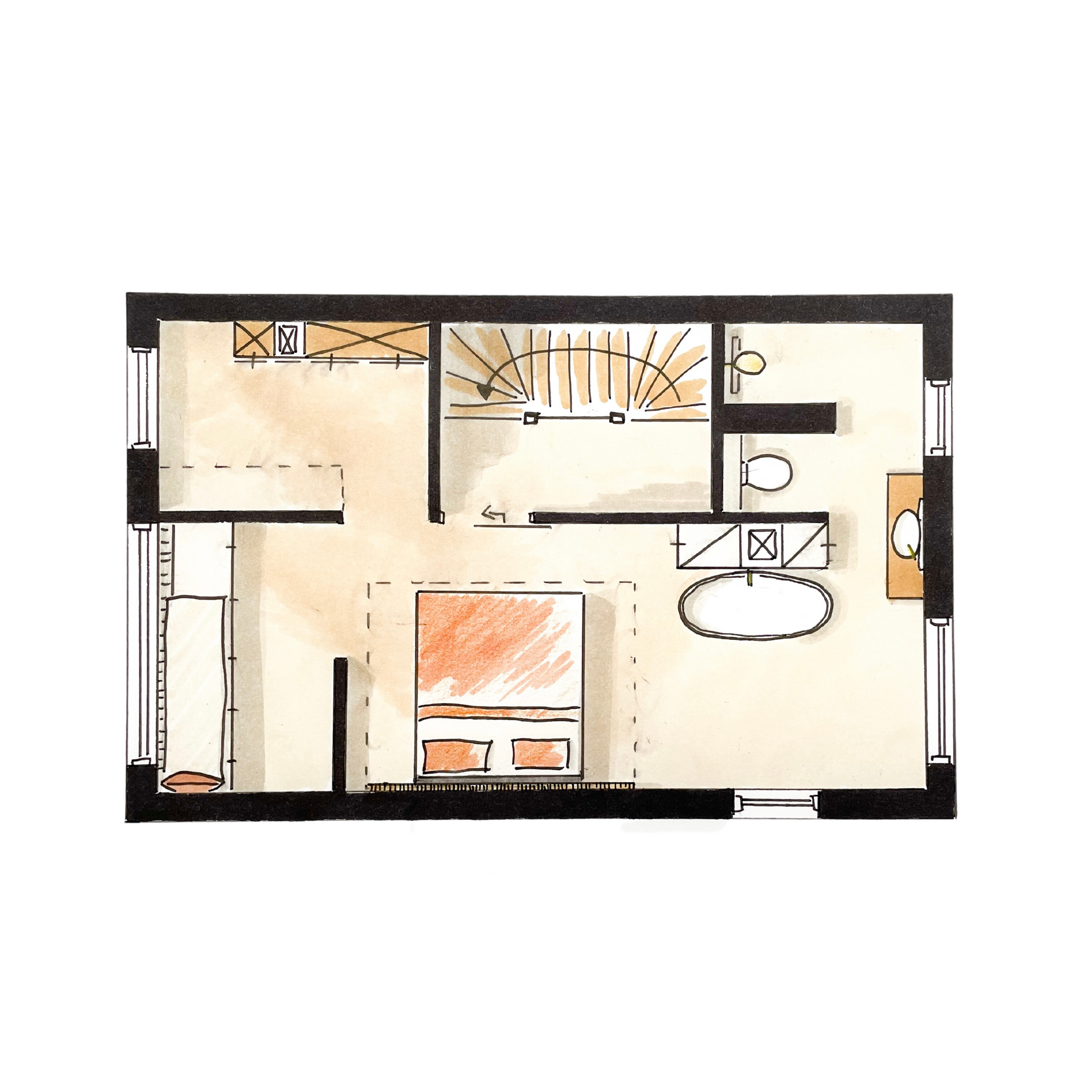 plattegrond met de hand getekend