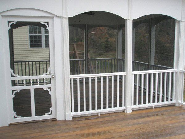 Fence Gates — White deck with wooden floor in Woodbridge, VA