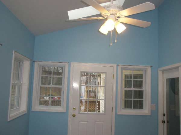 Deck — Sky blue wall of house in Woodbridge, VA