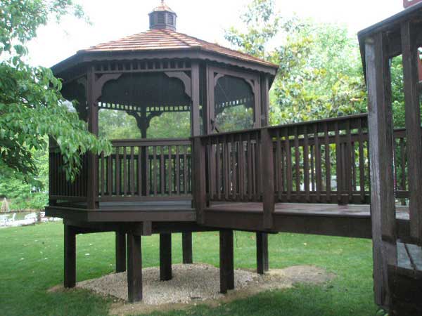 Watercourse — Dark brown gazebo in Woodbridge, VA