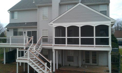 Free Garage Plans — Big house with siding and deck in Woodbridge, VA