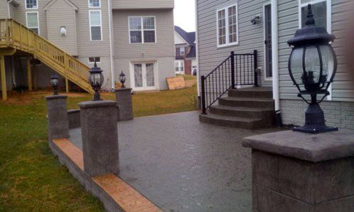 Stamped Concrete — Post light in Woodbridge, VA