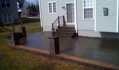 Spring Porches — Post light outside the house in Woodbridge, VA
