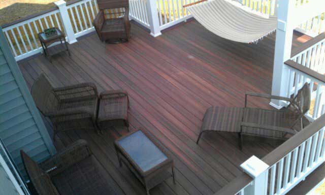 Remodeling — Wooden Deck with Chairs in Woodbridge, VA