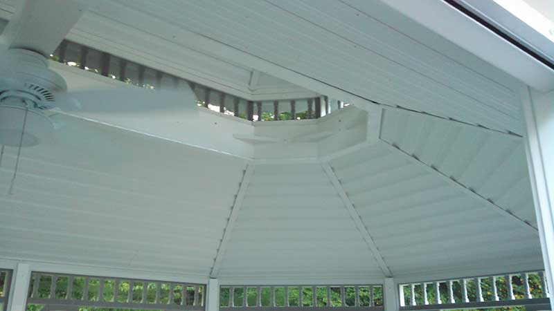 Sluice — White ceiling of gazebo in Woodbridge, VA
