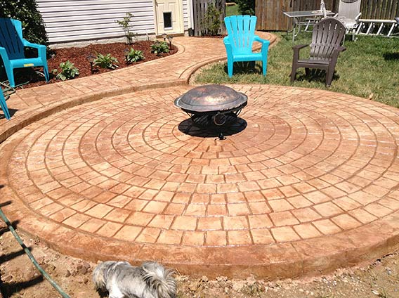 Outdoor Feature — Round concrete floor in Woodbridge, VA