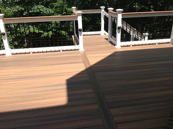 Custom Decks — Wooden deck of house B in Woodbridge, VA