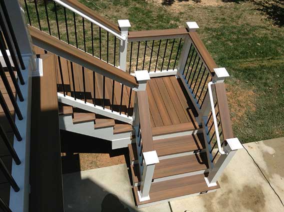 Home Siding — Top view of stairs B in Woodbridge, VA