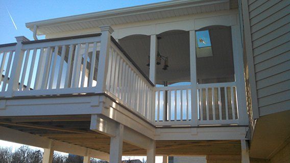 Green House Plans — View of porches from the outside in Woodbridge, VA