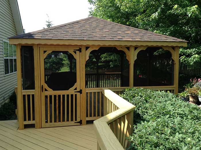 Moat — Closed view of brown gazebo in Woodbridge, VA