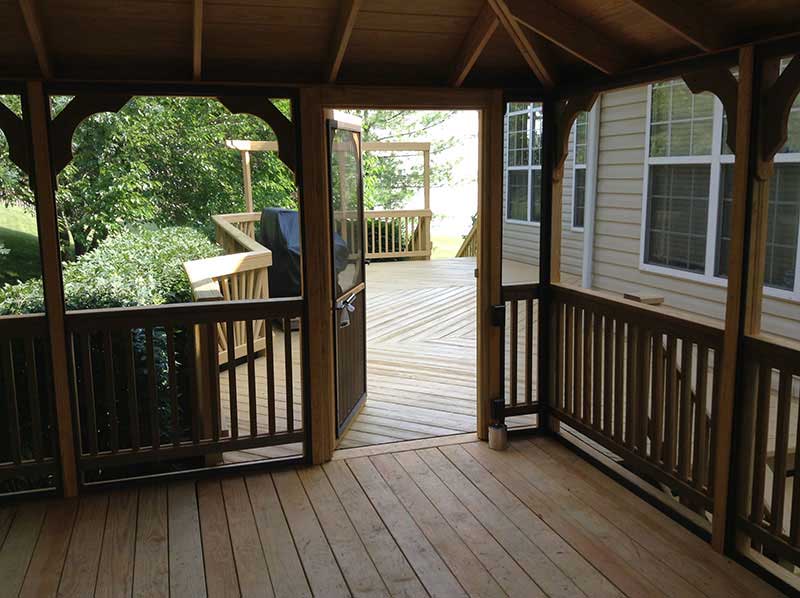 Gully —Deck view inside the gazebo in Woodbridge, VA