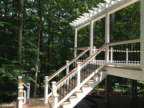 Stamped Concrete — House decks right view in Woodbridge, VA