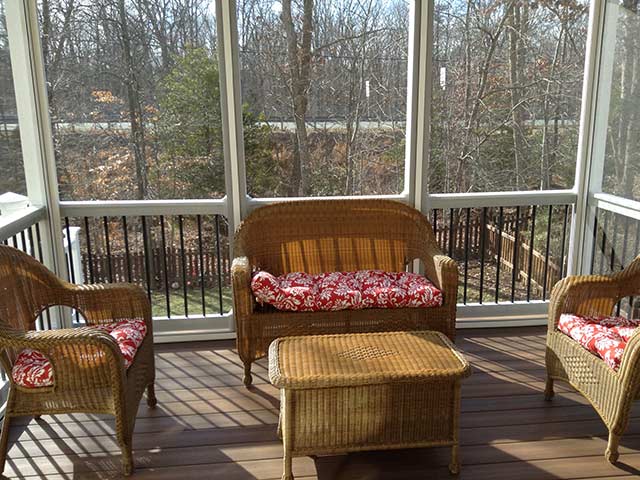 Blinds — Styled chairs in the deck in Woodbridge, VA