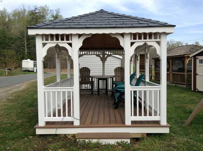 Tube — Front view of white gazebo in Woodbridge, VA