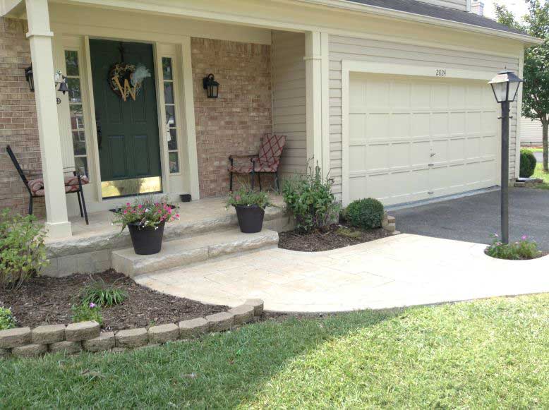 Concrete Stain — Landscaped garden in Woodbridge, VA