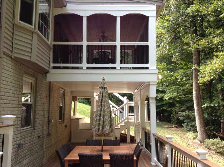 Porch Swing — Dining area outside the house in Woodbridge, VA