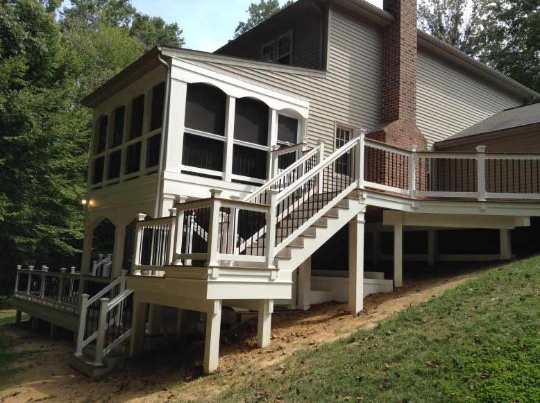 Arbor Plans — Backyard of house with stairs in Woodbridge, VA