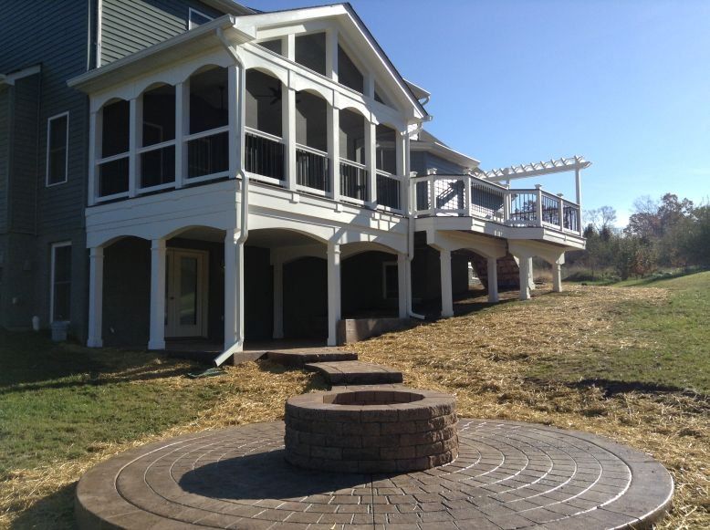 Porch — Water well outside the big house in Woodbridge, VA