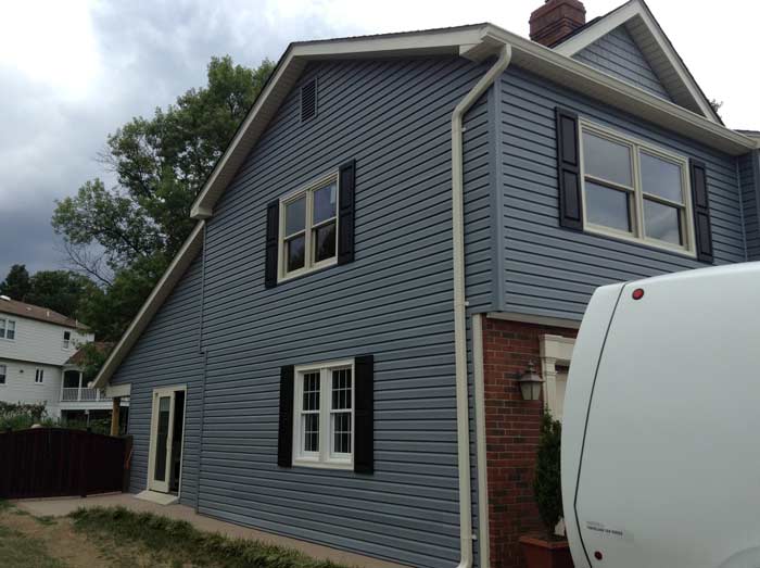 Concrete — Backyard blue siding in Woodbridge, VA