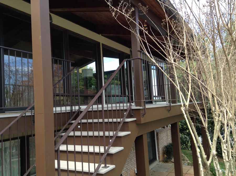 Kitchen And Bedroom Design — Stair to deck right side view in Woodbridge, VA