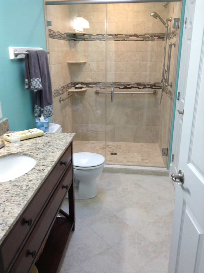 Cheap Wall Tiles — Designed Glass Bathroom in Woodbridge, VA
