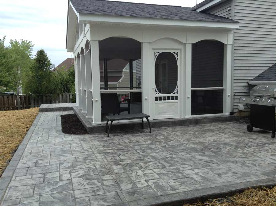 Extension — White gazebo and concrete flooring in Woodbridge, VA