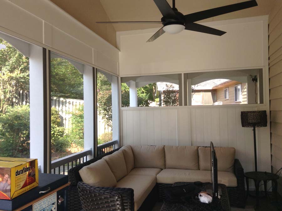 Casement Windows — Living room with clear windows in Woodbridge, VA