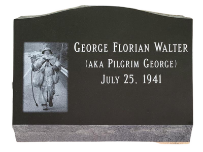 A gravestone for george florian walter aka pilgrim george