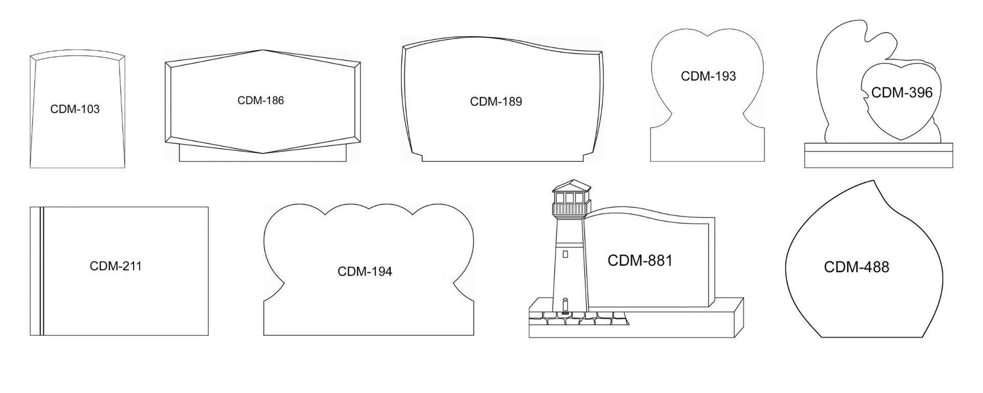 A black and white drawing of a lighthouse and other objects