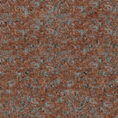 A close up of a red granite 