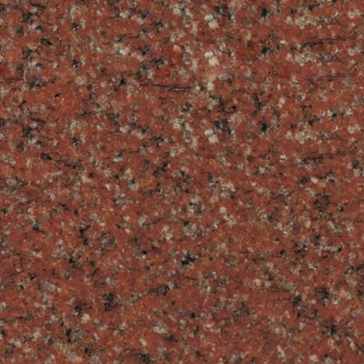 A close up of a red granite 