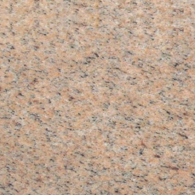 A close up of a pink granite