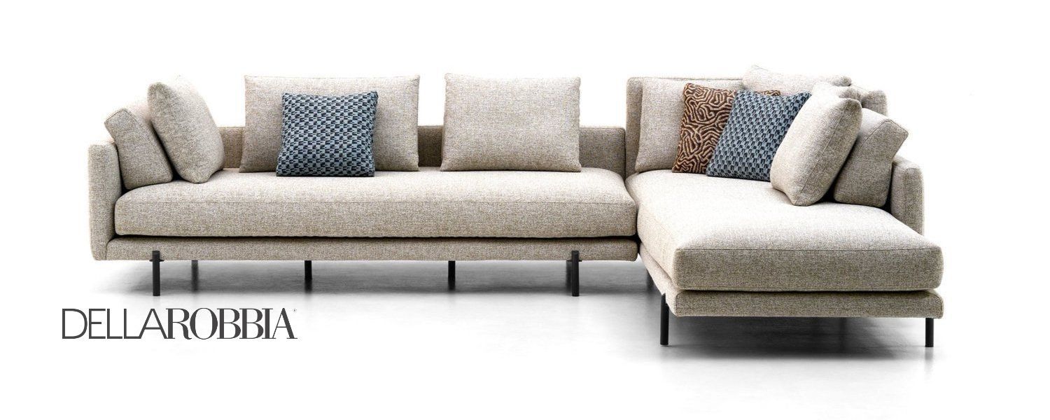 Dellarobbia AC2230Foster sectional showing a right side facing high-low chaise and a left side facing 
