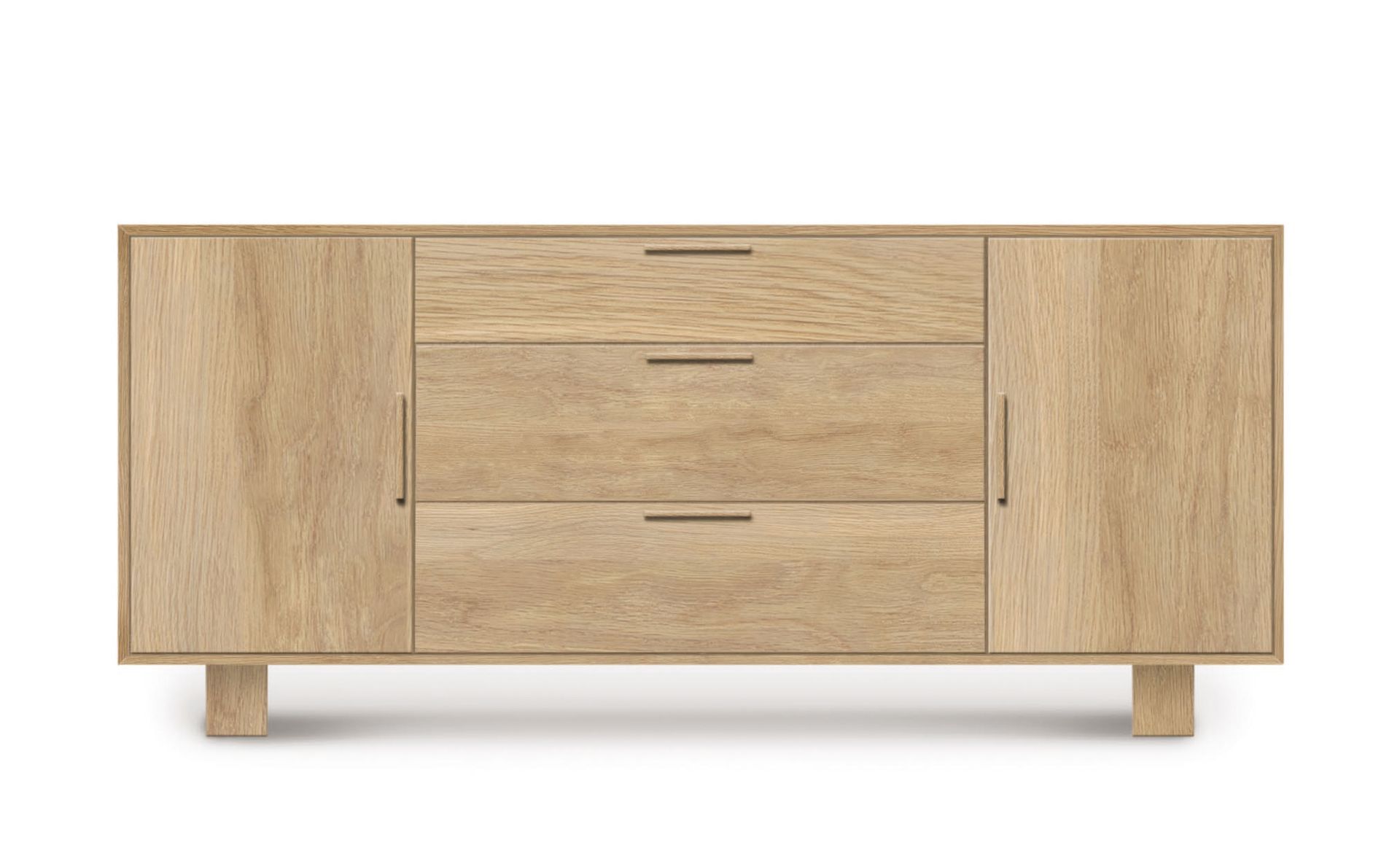 1 Door on either side of 3 Drawers Buffet