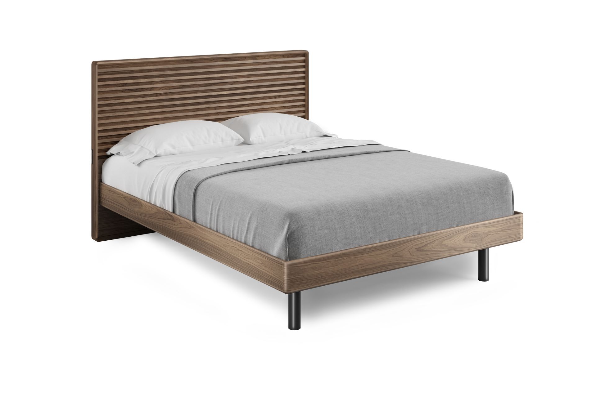 Cross-LINQ 9127 Modern Queen Bed With Charging Stations | BDI Furniture