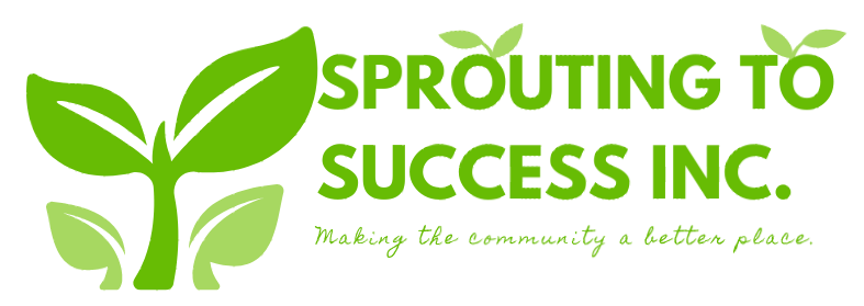 Sprouting To Success Inc. White Logo